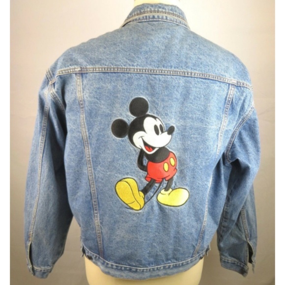 Disney Jackets & Blazers - VTG 1980s Mickey Mouse Denim Jacket